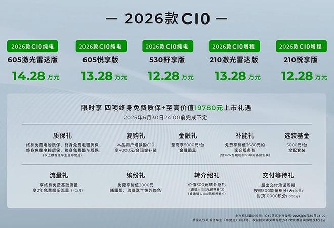 026款零跑C10上市售1228万元起凯发K8两种动力+800V+激光雷达2(图8)